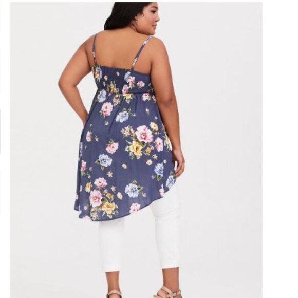 Torrid - BABYDOLL CHALLIS HI-LOW CAMI - Size 00 (10 or M-L) - Picture 2 of 16